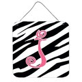 Micasa Letter J Initial Zebra Stripe And Pink Aluminium Metal Wall Or Door Hanging Prints MI894975